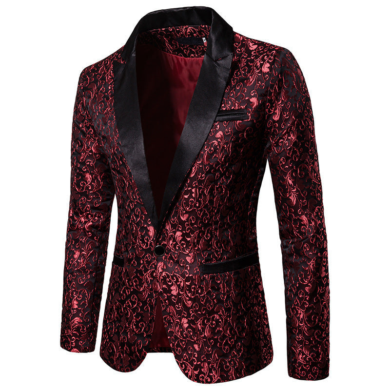 Street-Wave Velvet Blazer For Men With Artful Pattern And Luxurious Comfort For All Occasions