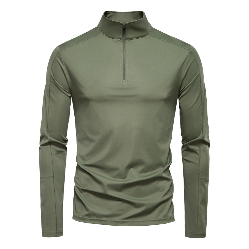 Mens Functional Shirt With Short Zip For Active Men Street-Wave Dry Comfort Performance