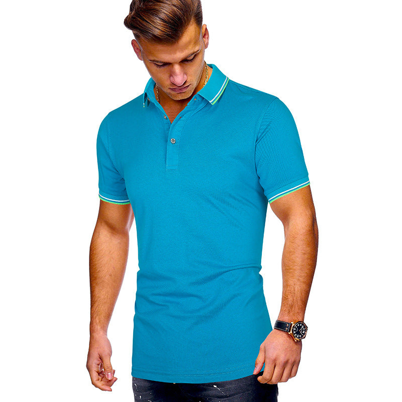 Men's Polo Shirt Breathable Cotton with Modern Accents by Streetwave, Casual Everyday Wear