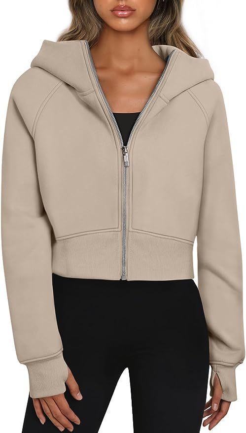 Street-wave Women's Cropped Hoodie Jacket Soft Breathable Fabric Casual Athleisure Essential