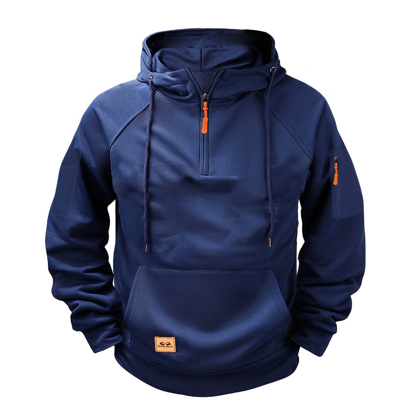 Street-wave Men's Zip Hoodie Sweatshirt With Front Kangaroo Pocket And Adjustable Hood