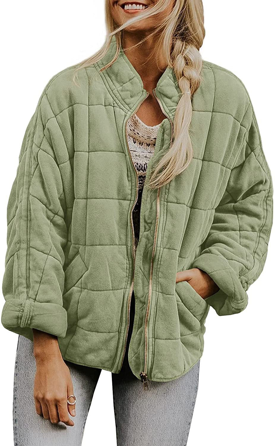 Street Wave Women Quilted Hoodie Jacket With Zip Front And Pockets For Warm Everyday Comfort