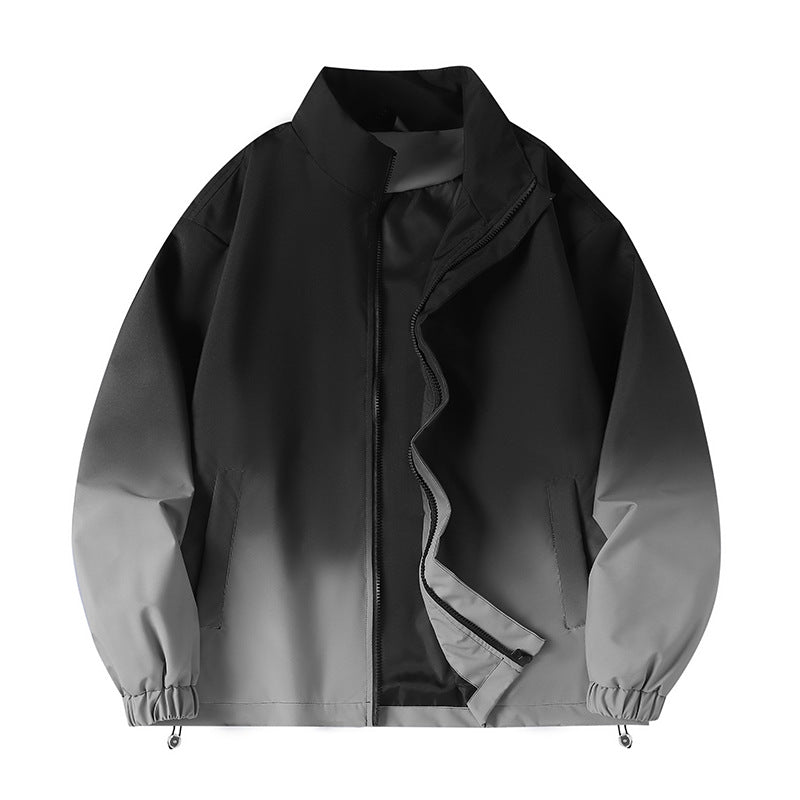 Men Transitional Jacket With Innovative Gradient Color For Modern Street Style By Street Wave