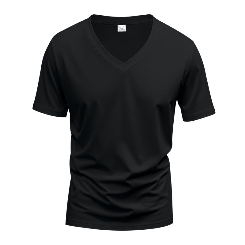 Street-Wave Men's V-Neck T-Shirt Breathable Cotton-Blend With Modern Cut For Active Wear