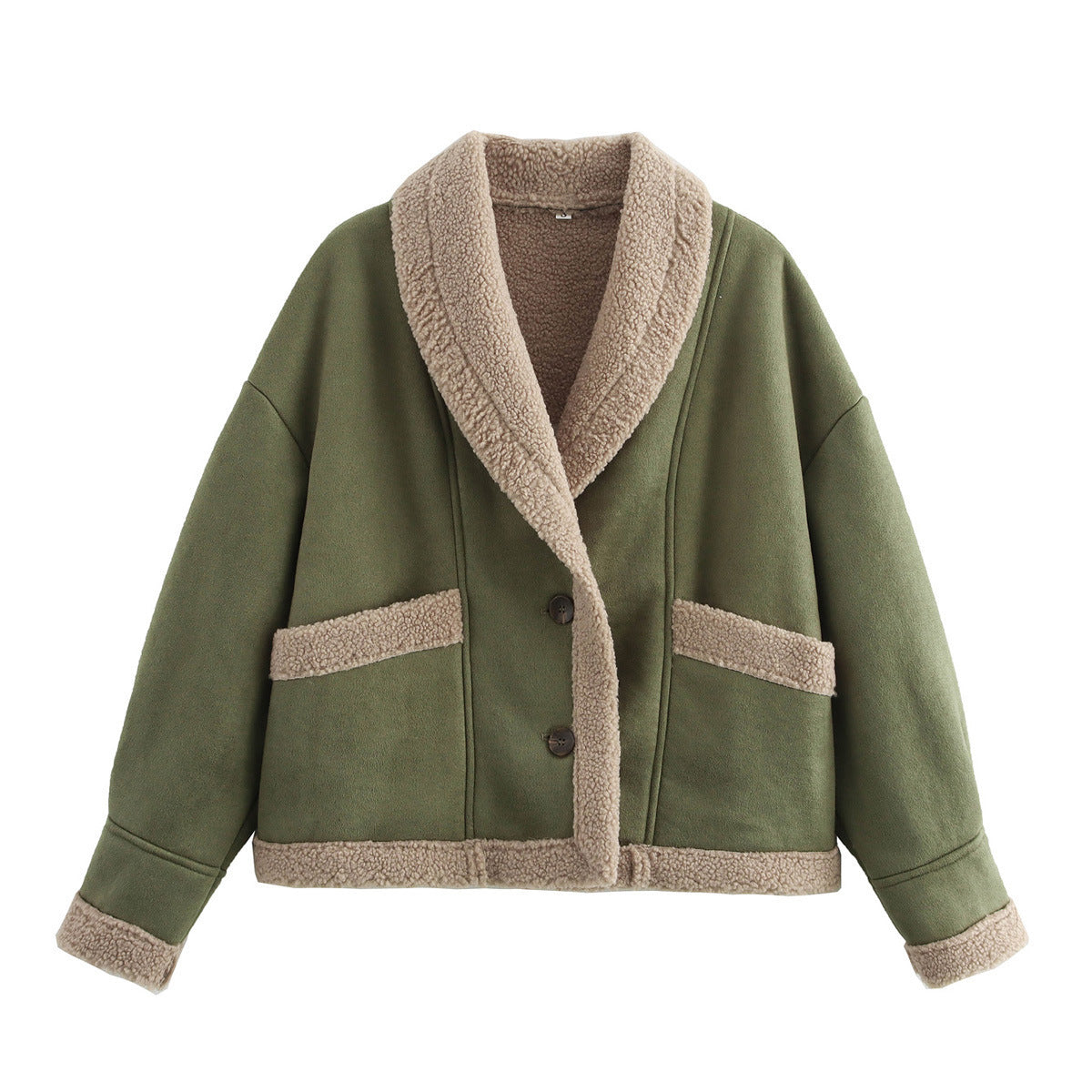Street Wave Womens Cozy Warmth Shearling Lined Jacket For Cold Weather Comfort And Style