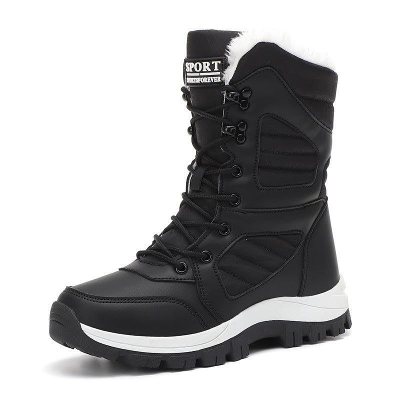 Street-wave Made-To-Measure Women's Winter Boots With Warm Fur Lining And Rugged Sole