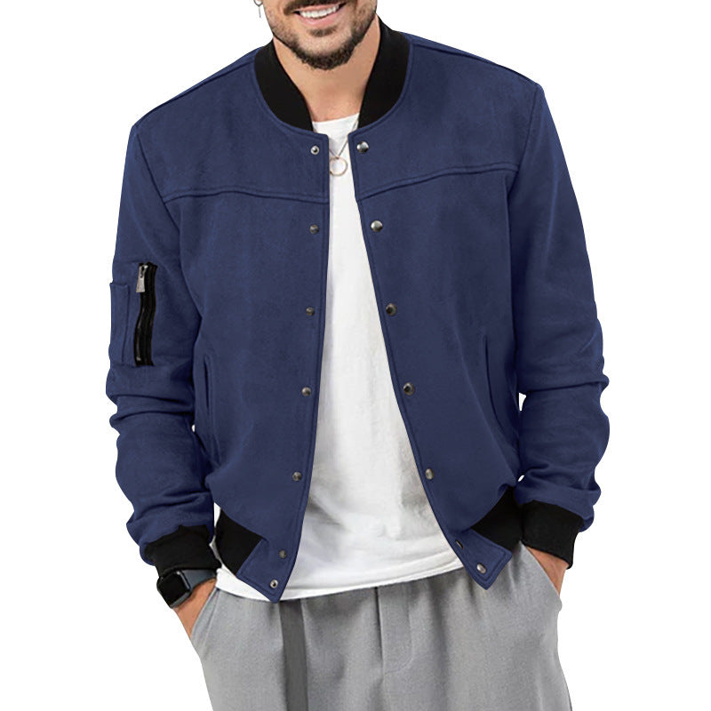 Mens Bomber Jacket Streetwave Casual Style With Practical Pockets For Everyday Wear