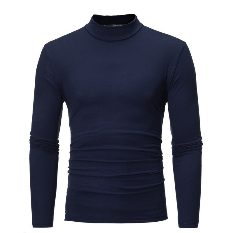 Streetwave Mens Turtleneck Long Sleeve Shirt Slim Fit Breathable Stretch Fabric for Modern Men