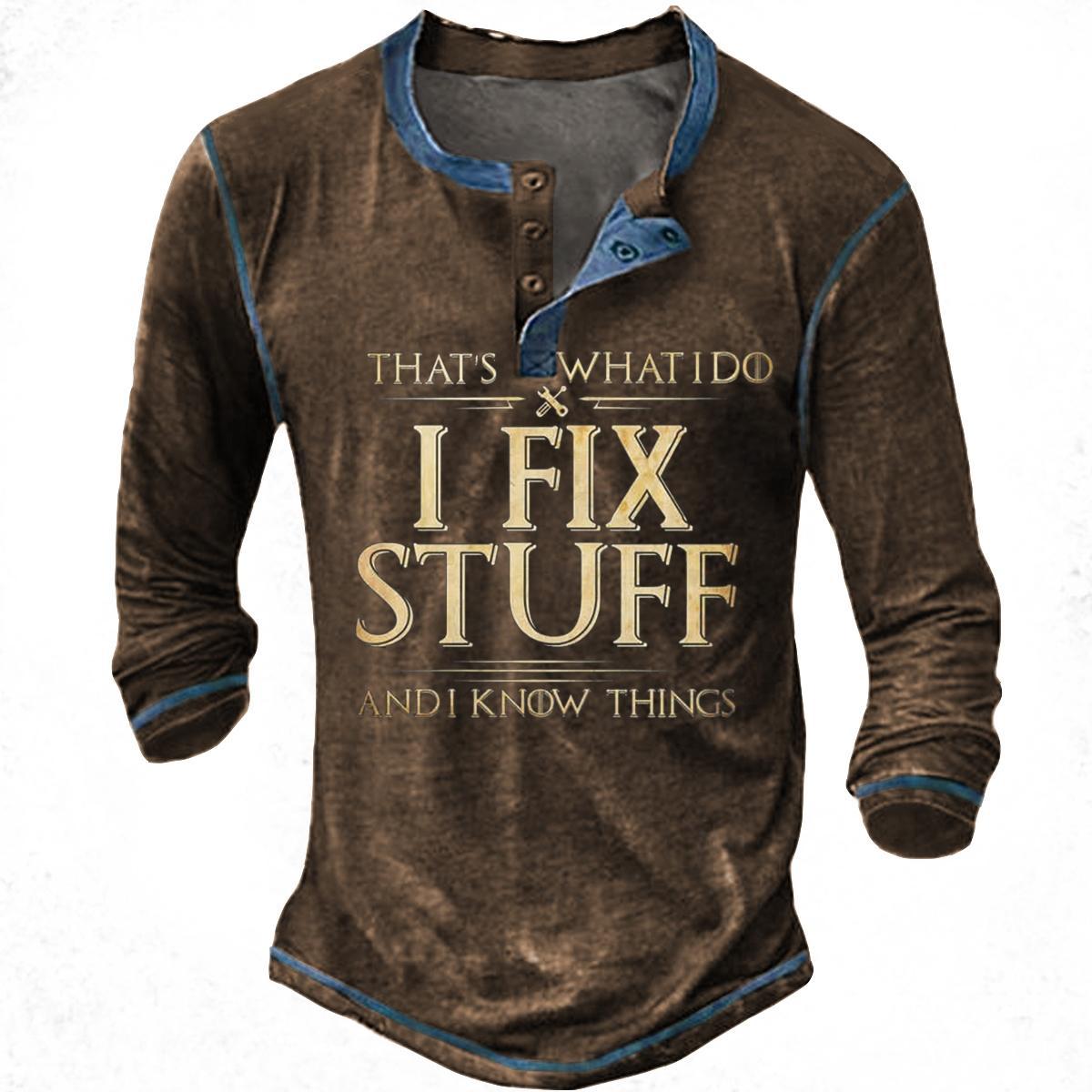 Street-Wave Men's Casual Long Sleeve Shirt With Motivational Print For Everyday Comfort