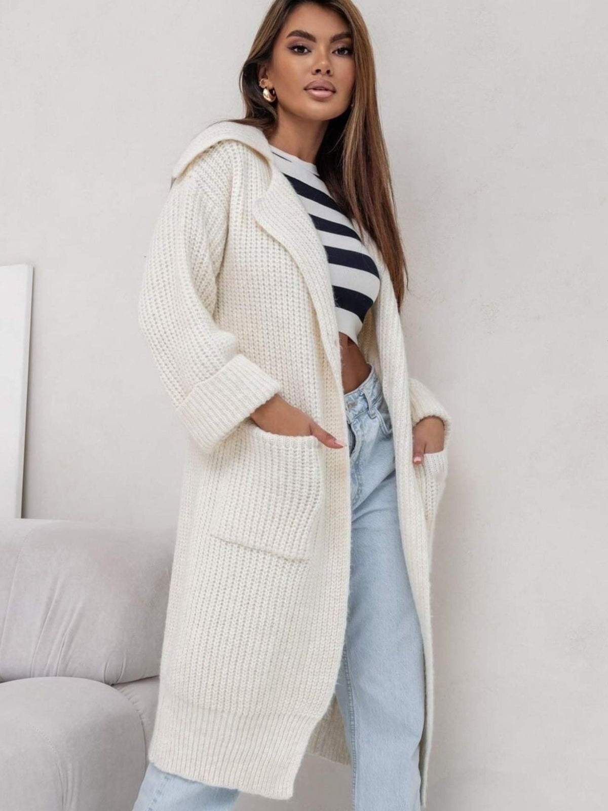 Street-Wave Luxe Lightweight Knit Vest For Women Oversized Chic Cardigan Premium Comfort