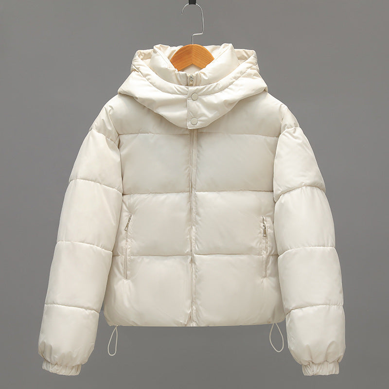 Street-Wave Quilted Winter Jacket For Women Warm Puffer With Zippered Pockets And Cozy Hood