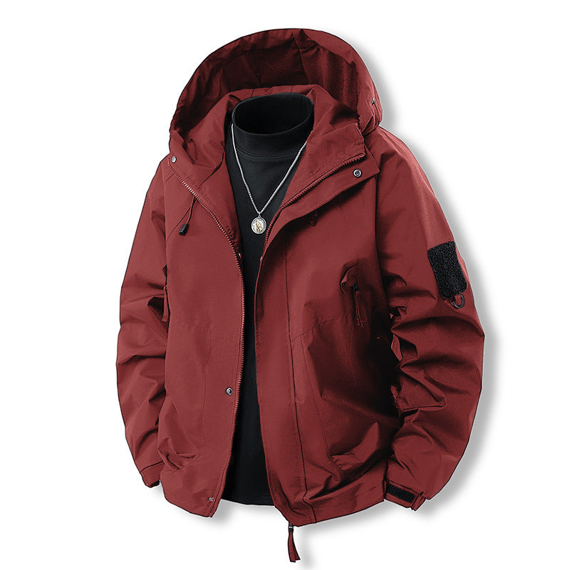 Street-wave Men's Waterproof Outdoor Jacket for All-Weather Adventure Seekers, Breathable Protection