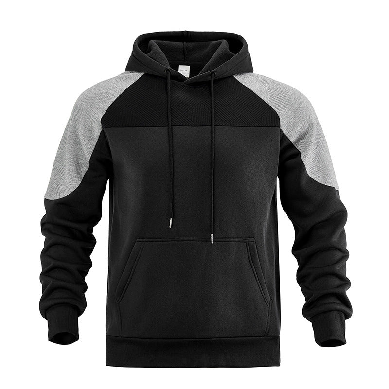 Street-Wave Men's Hoodie With Structured Panel Design And Contrast Sleeves For Active Premium Everyday Wear