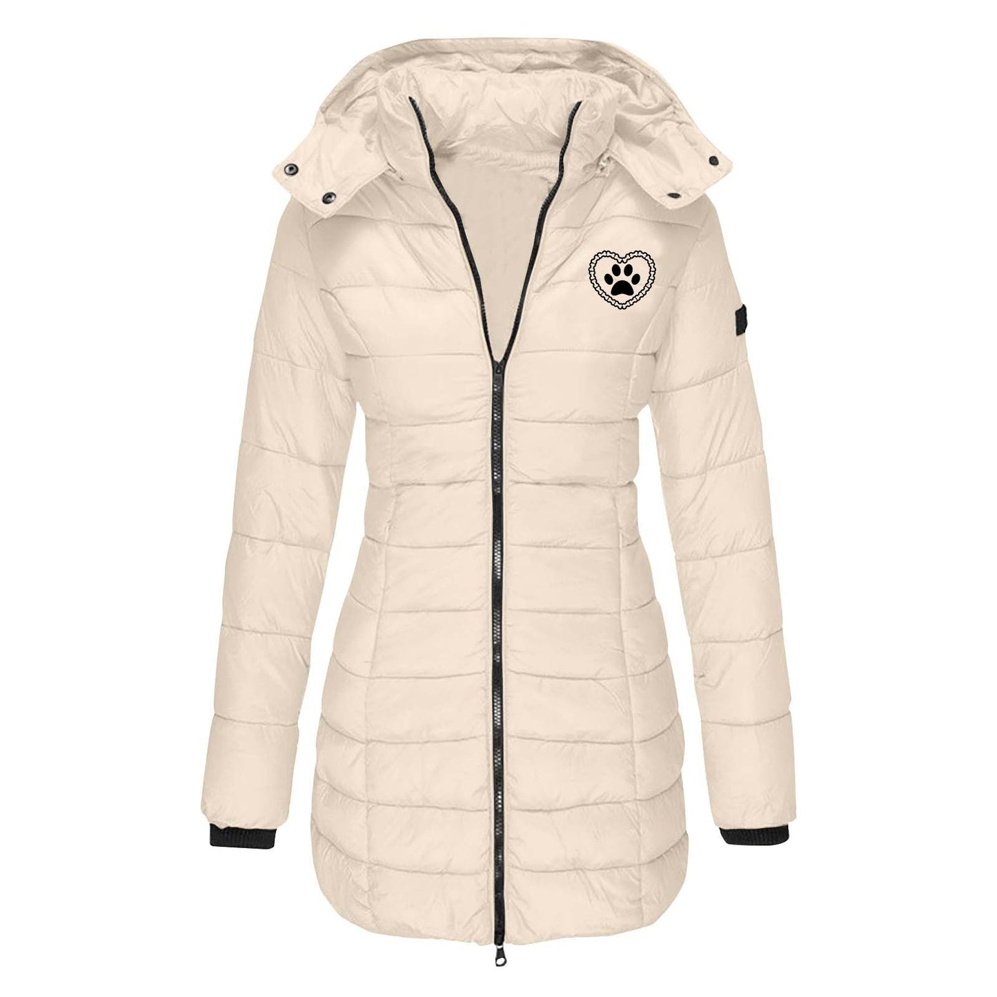 Street Wave Women's Puffer Jacket With Removable Hood Warm