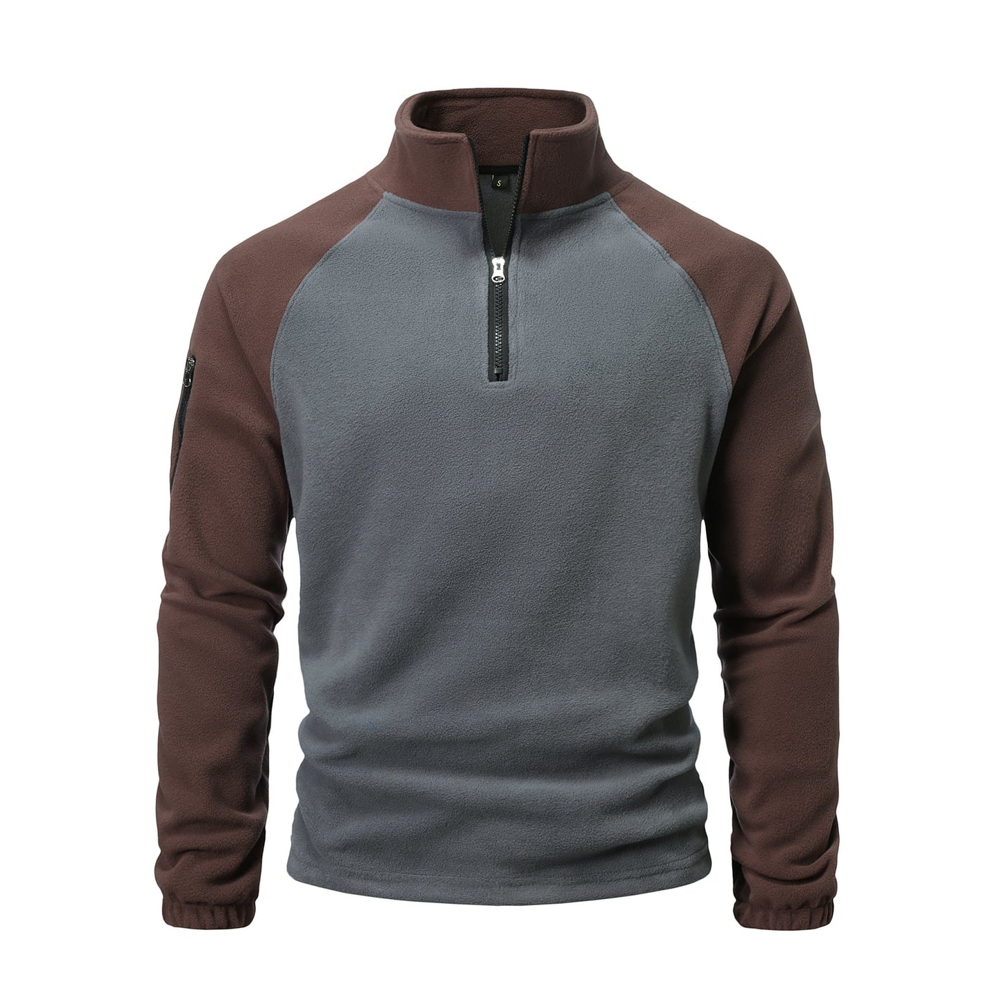 Streetwave Mens Fleece Pullover Half Zip With Practical Pocket Design For Outdoor Enthusiasts