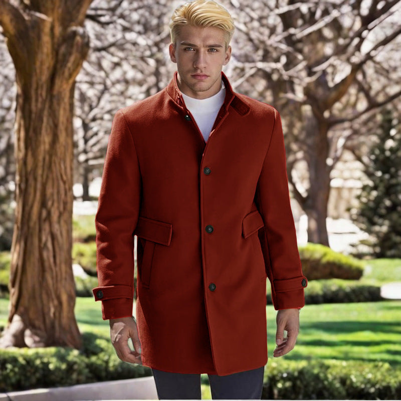 Street-Wave Mens Tailored Wool Coat Elegant Warm Winter Outerwear For Men Premium Quality