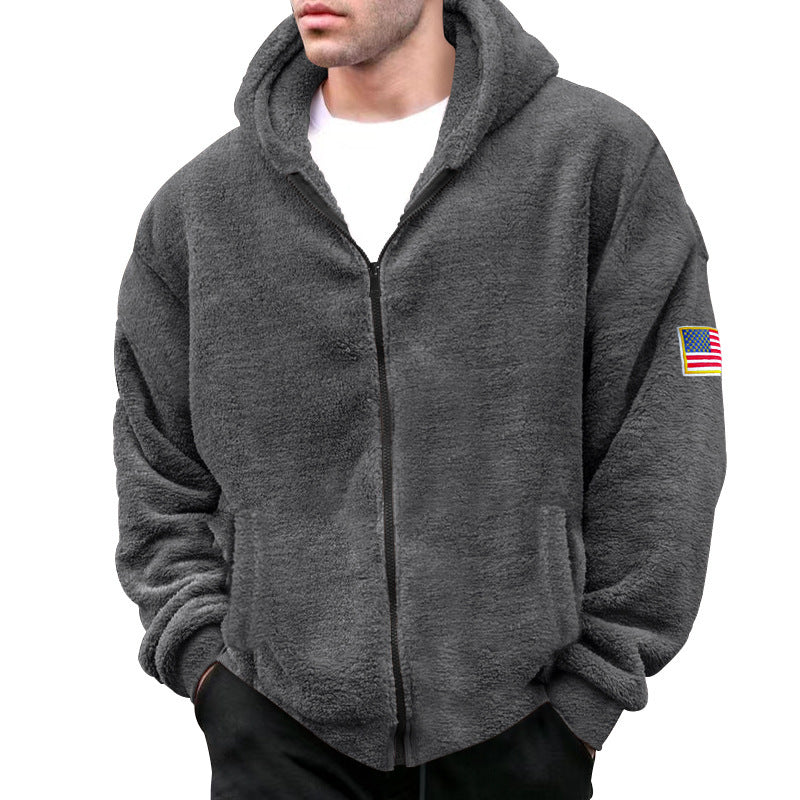 Street-wave Men's Fleece Jacket Soft Cozy Warmth Windproof Comfort Outerwear For Cold Weather