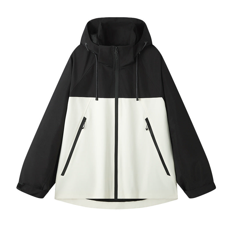 Street-wave Womens Technical Outdoor Jacket Waterproof With Adjustable Hood And Zip Pockets