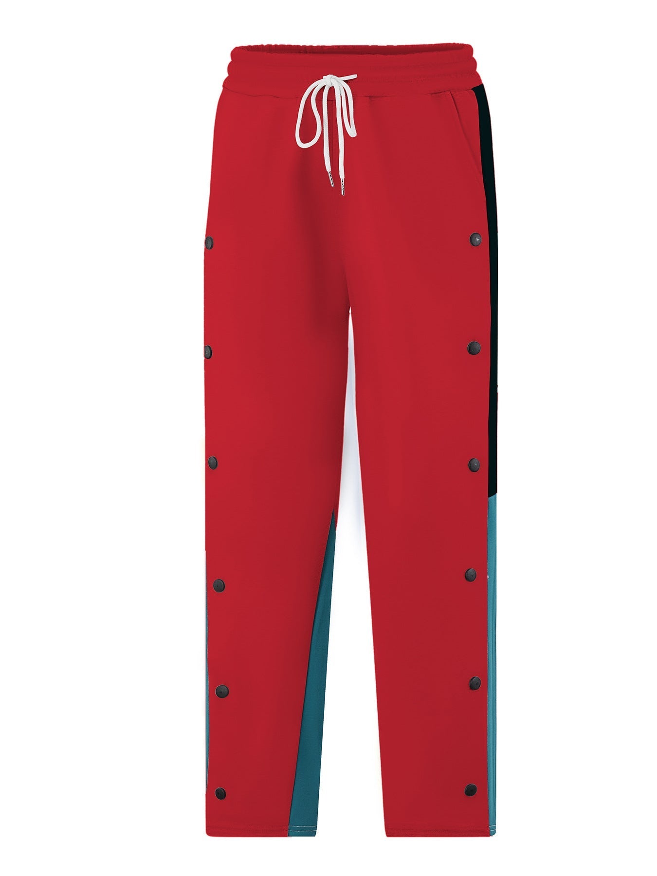 Mens Athletic Training Pants With Snap Button Closure Breathable Structure Streetwave For Men