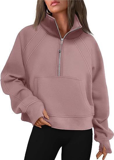 Street-wave Women High Collar Zip Pullover Fleece For Active Athleisure Comfort And Warmth