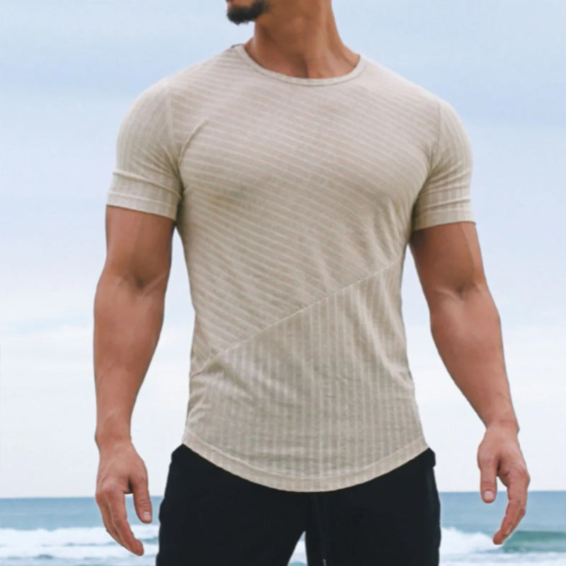 Street-Wave Men Slim Fit Cotton Blend T Shirt Striped