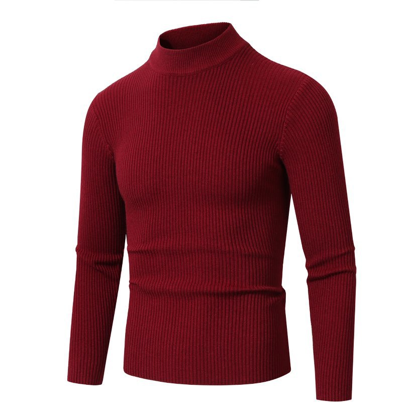Streetwave Mens Ribbed Turtleneck Sweater Premium Warm Knit Ideal For Cold Days And Layering