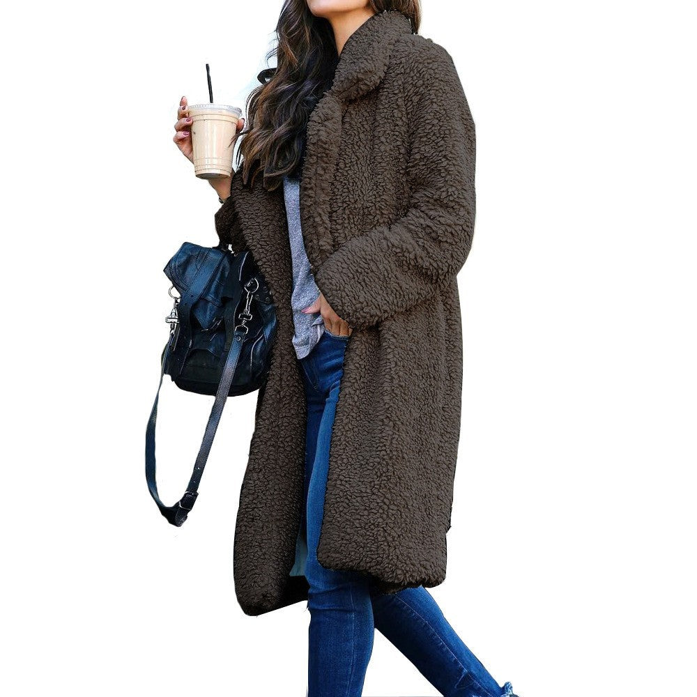 Street-wave Ladies Sherpa Coat Cozy Warmth Longline Style Ultra Soft Fleece For Cold Winter Days