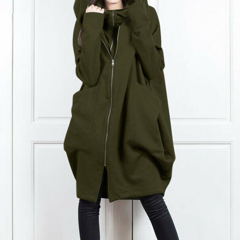 Street Wave Casual Jersey Coat for Women With Zip Front Relaxed Fit Comfort and Durability