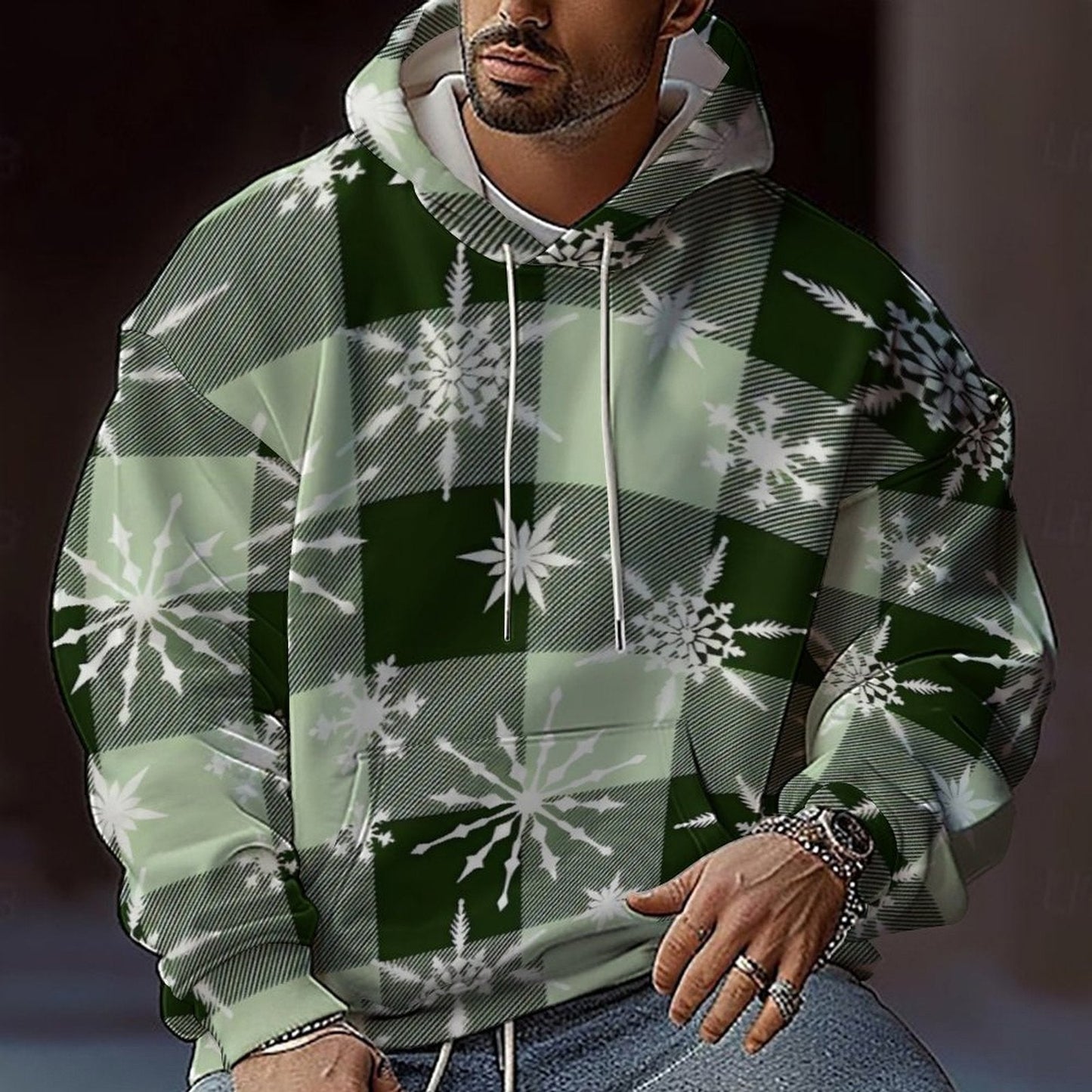 Street-wave Mens Christmas Hoodie With Colorful Graphic Design And Comfortable Fit For Him