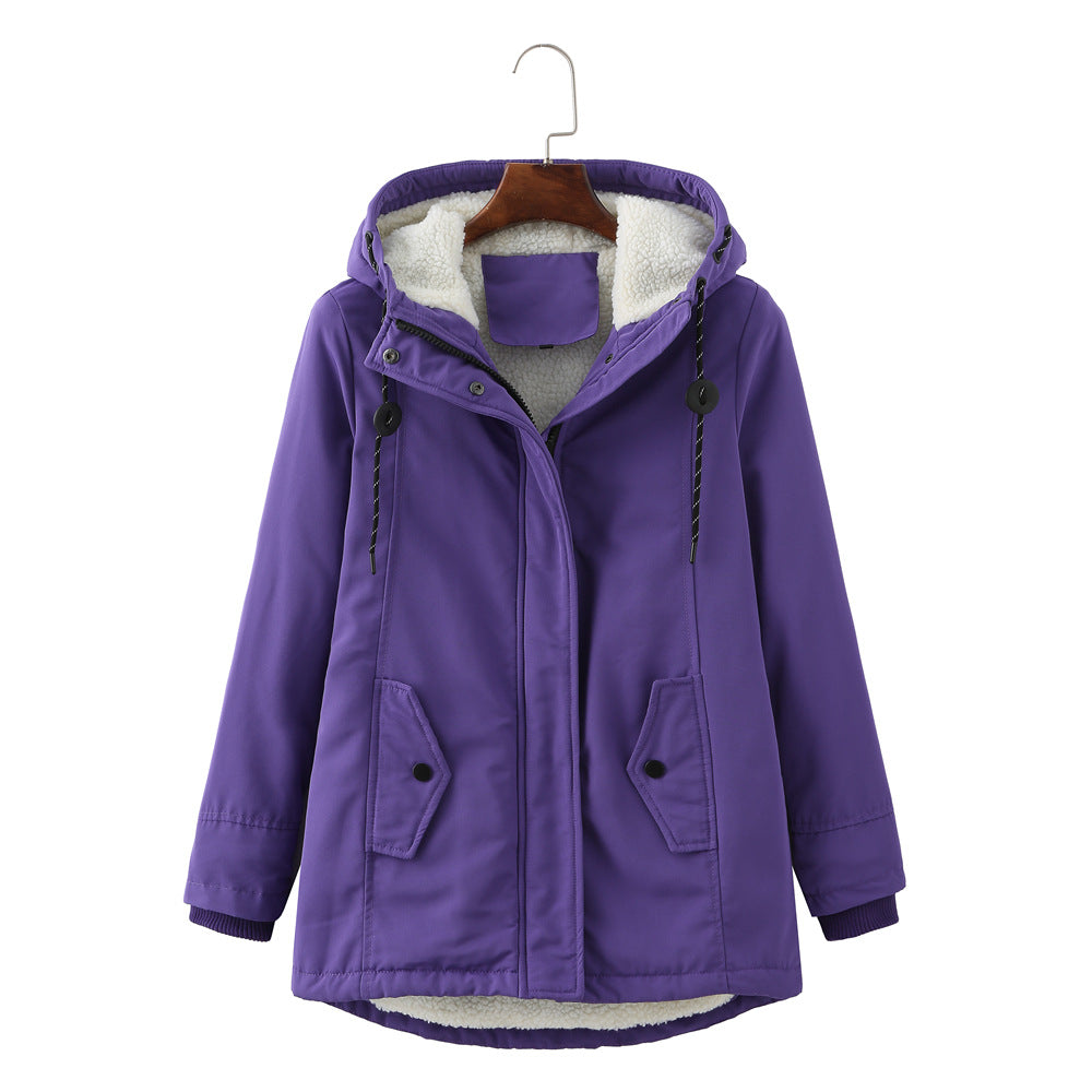 Street-Wave Aurora Lambswool Parka For Women Ultra Warmth Waist-Defining Fit Fleece-Lined Hood