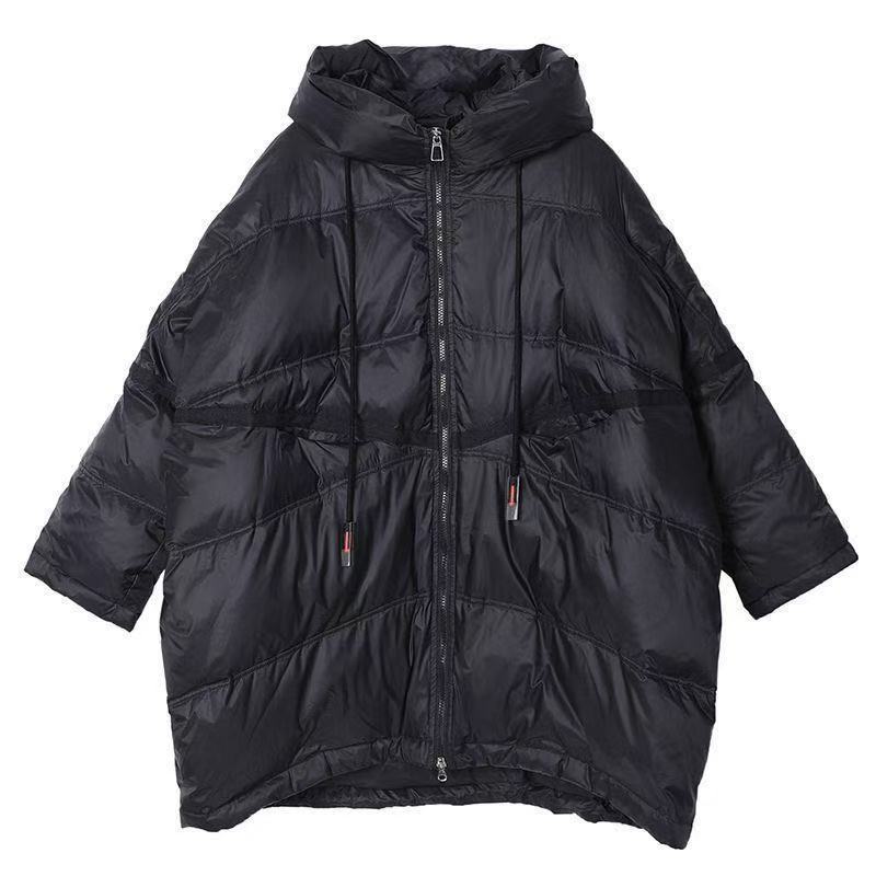 Street-Wave Women Oversized Puffer Jacket With High Collar For Urban Style And Practical Pockets