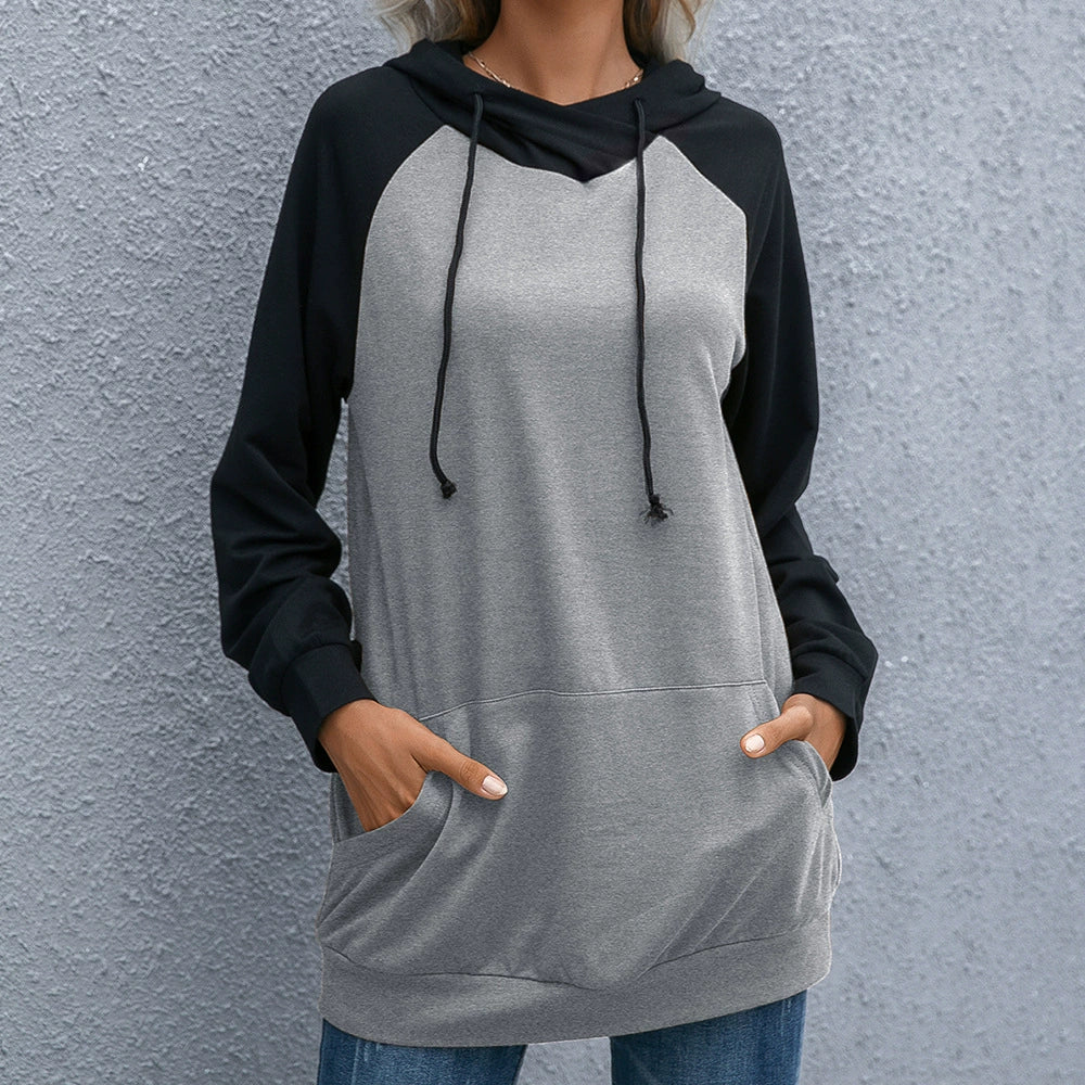Street Wave Womens Hooded Sweatshirt Relaxed Fit Soft Knit Kangaroo Pocket