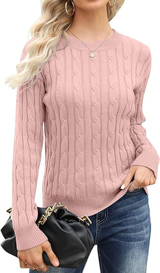 Street-Wave Women's Cable Knit Sweater Soft Cotton Blend For Comfortable Everyday Wear Timeless Chic Pullover