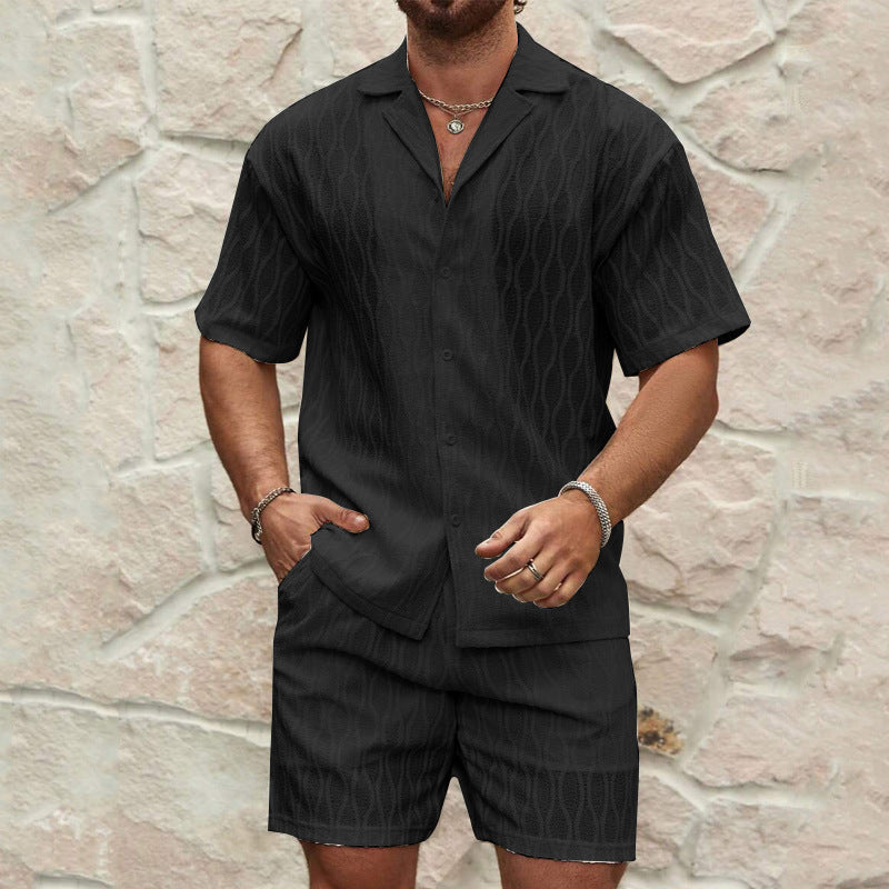 Street-Wave Men Lightweight Cotton Shorts Set Relaxed Fit