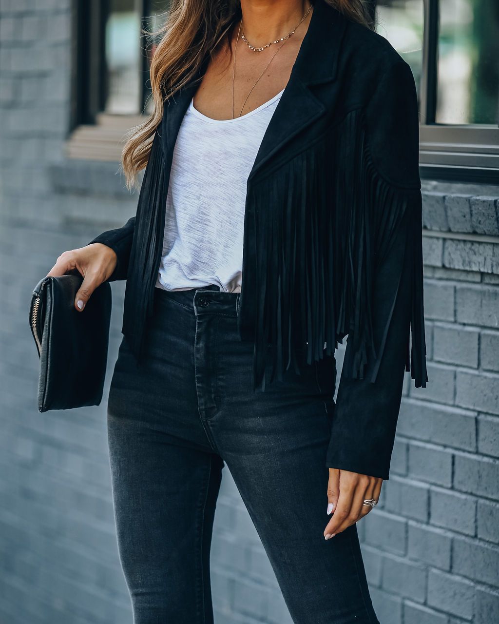 Streetwave Fringe Cropped Hippie Jacket For Women With Suede Fringes Boho Style Everyday Wear