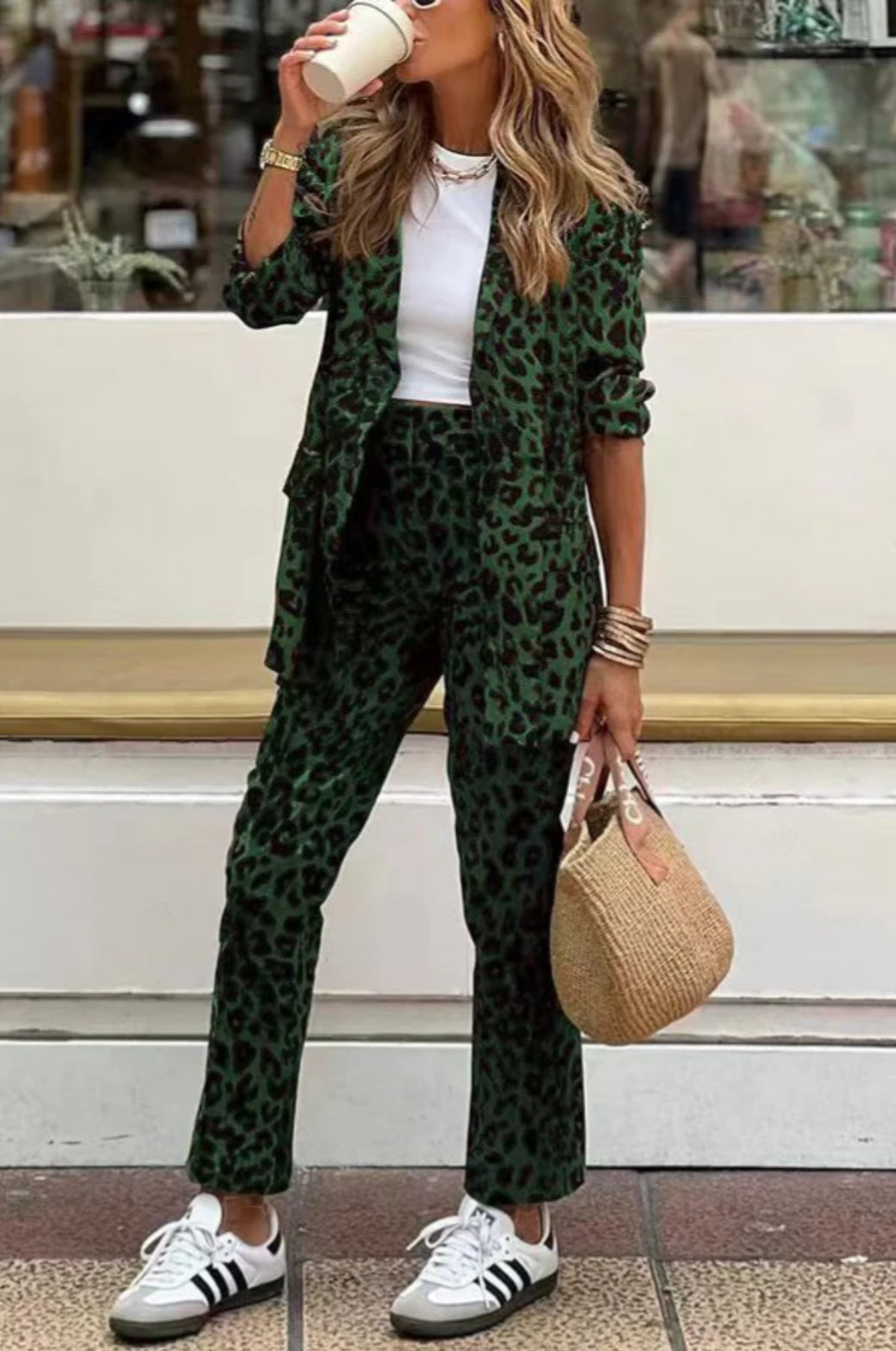Leopard Print Suit Set For Women By Street-wave Elegant Tailored Office Chic For Every Occasion
