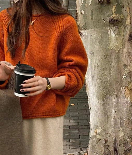 Street-wave Womens Knit Sweater Cozy Relaxed Silhouette With Modern Details For Women