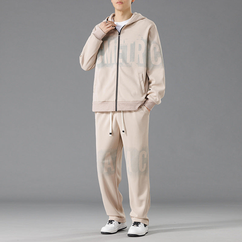 Men's Tracksuit Street-Wave Innovative Design With Practical Pockets Breathable Fabric For Active Men