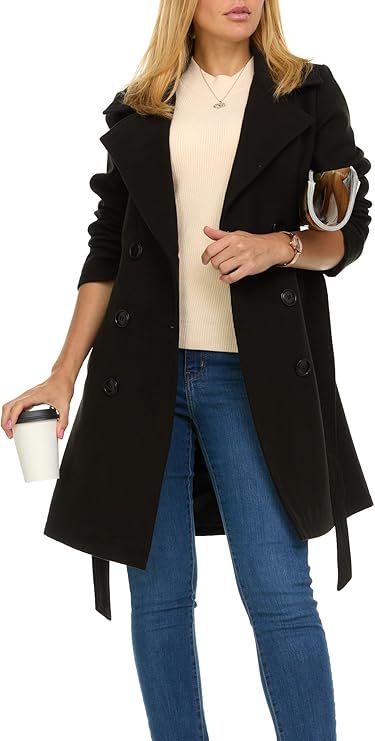 Street Wave Womens Trench Coat With Asymmetrical Hem And Wide Collar For Chic City Style