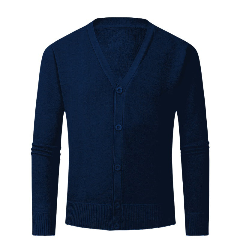 Street Wave Mens V Neck Cardigan Knit Sweater Buttonless Design For Men Timeless Modern Elegance