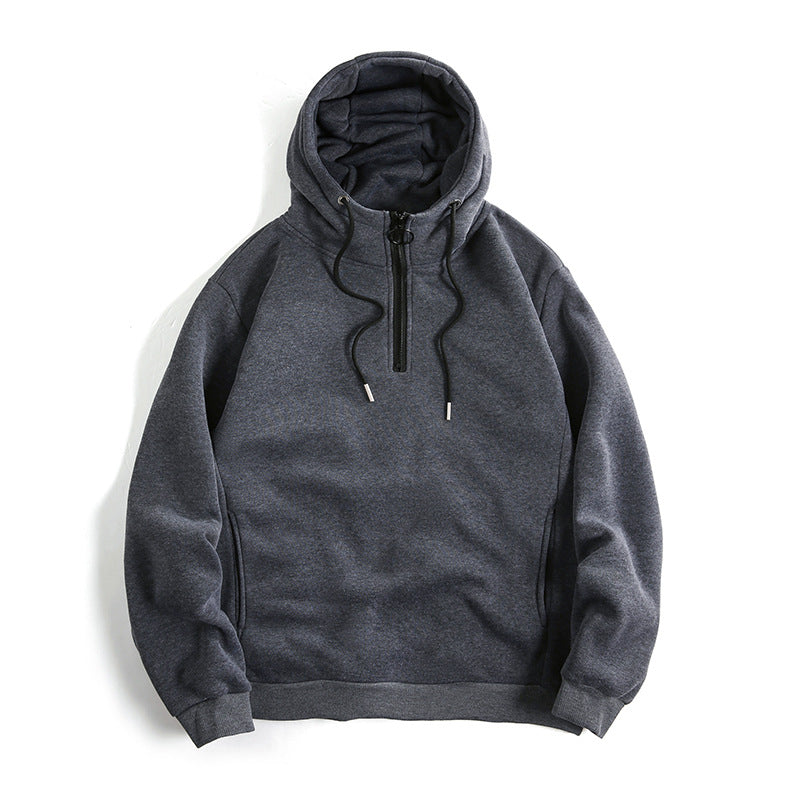 Street-Wave Womens Hoodie Half Zip With Soft Fleece Lining For Casual Everyday Wear