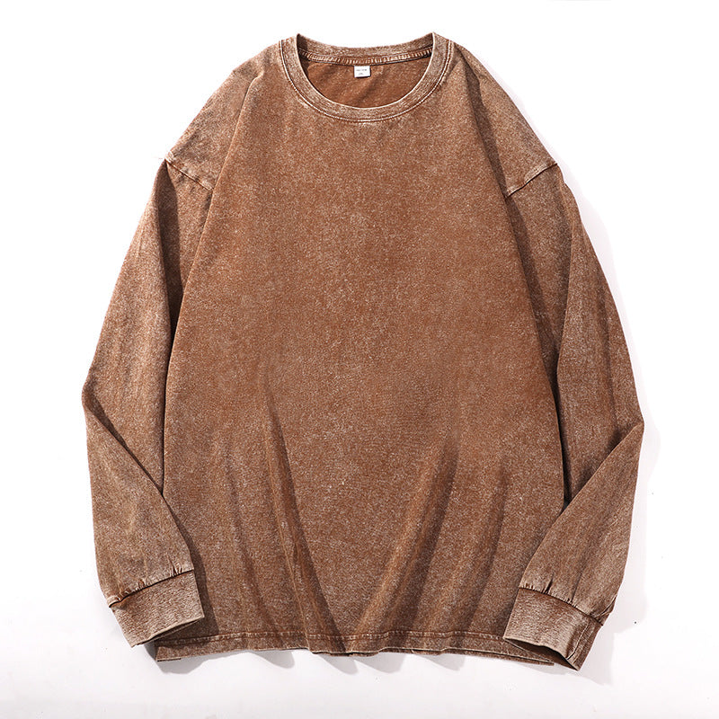 Mens Sweatshirt With Relaxed Fit Crew Neck And Ribbed Hem And Cuffs For Everyday Wear