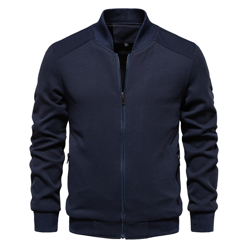 Street-Wave Mens Autumn Jacket Versatile Comfort With Zipper Pockets For The Modern Man