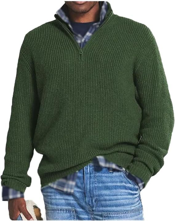 Jérôme Cotton Zip Sweater for Men by Streetwave Warm Versatile Layering Pullover