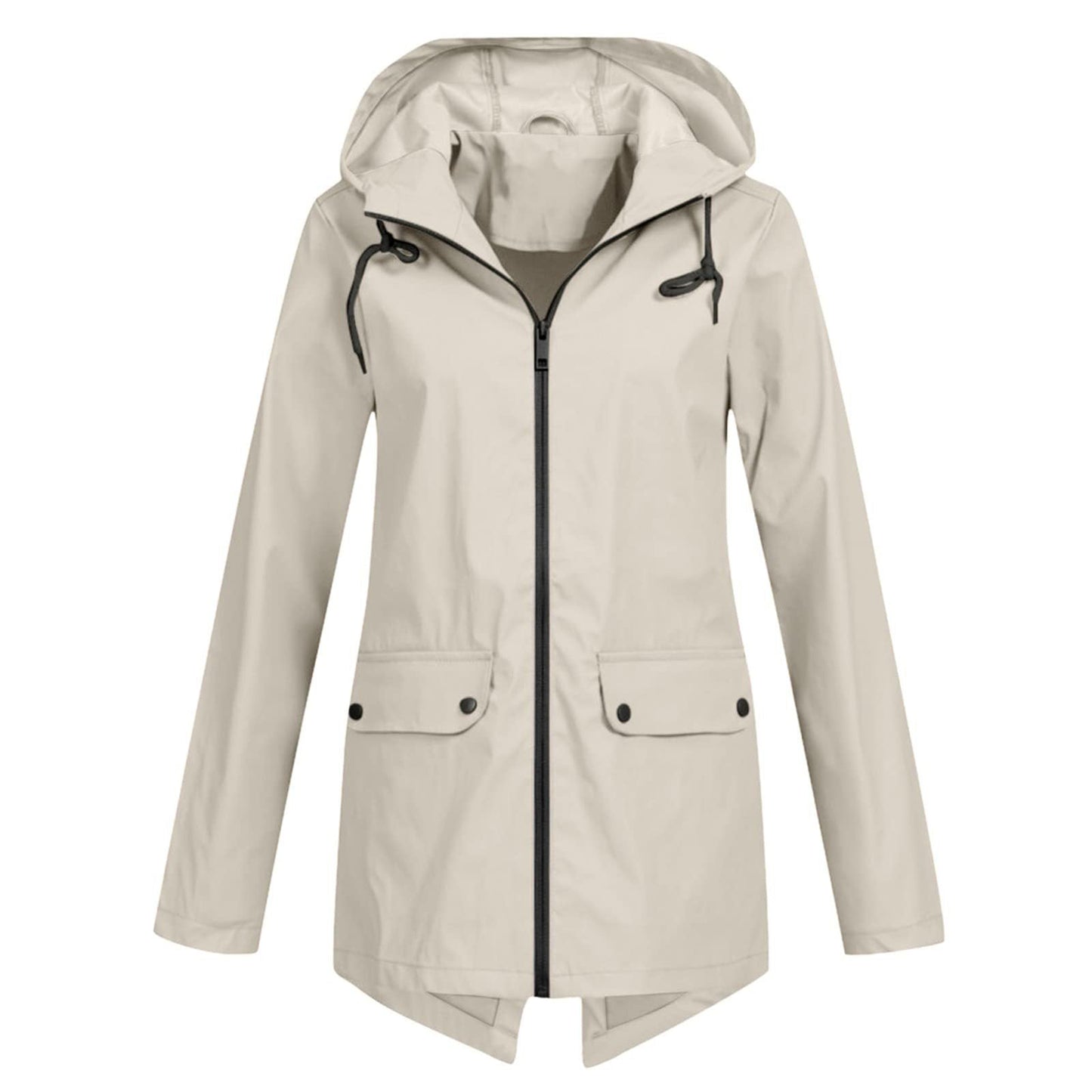 Street-wave Women's Water Repellent Transitional Jacket With Adjustable Hood And Practical Pockets