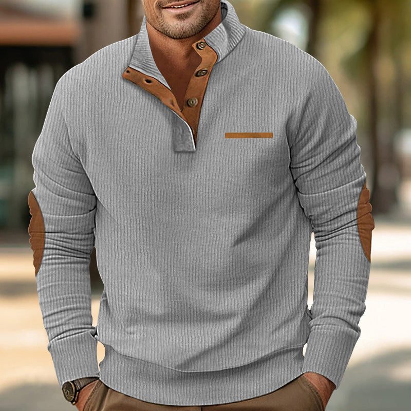 Street-Wave Men's Knit Pullover With Contrast Design Elements And Premium Comfort For Casual Everyday Wear