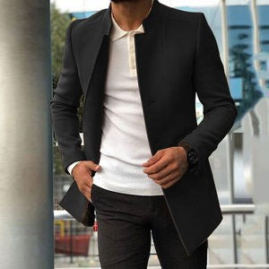 Street-wave Asymmetric Blazer For Men Modern Fit With Versatile Street-Style Edge For Modern Men