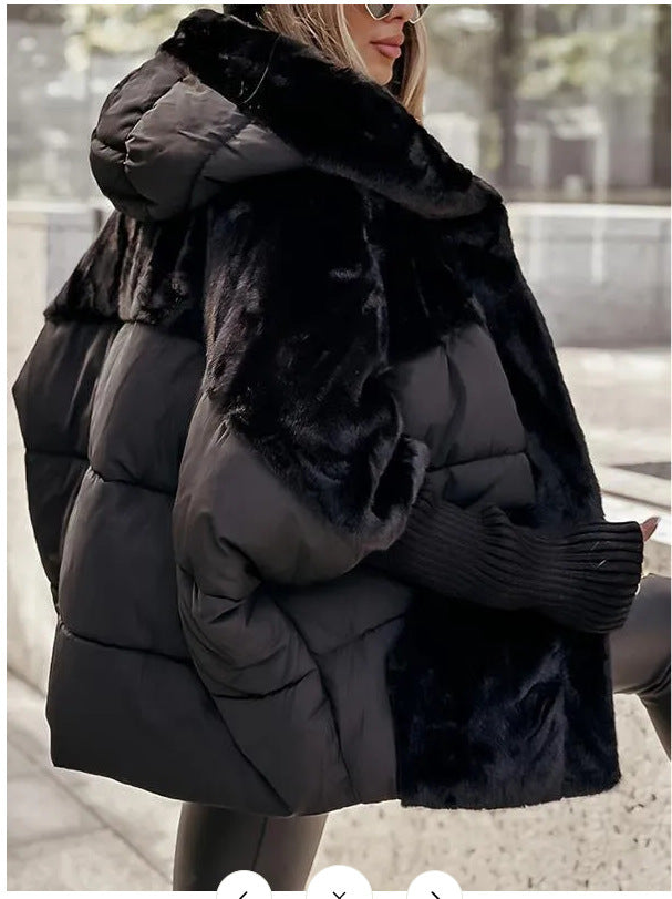 Streetwave Women Cozy Puffer Jacket With Removable Hood And Warm Fleece Lining For Winter Weather