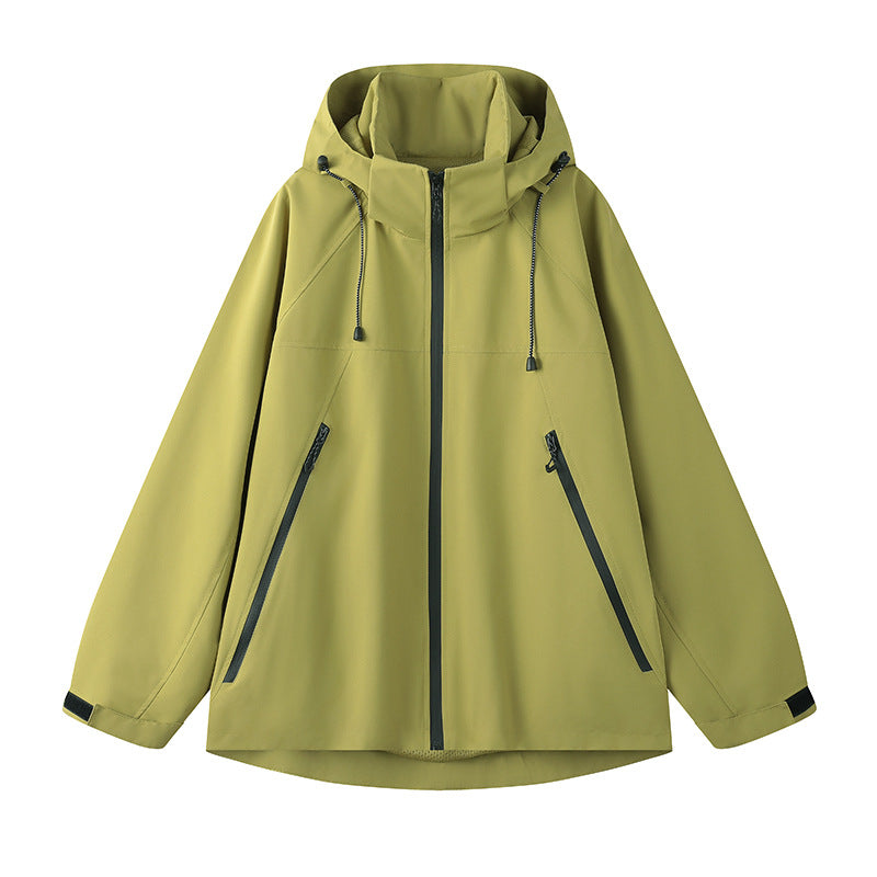 Street-wave Womens Technical Outdoor Jacket Waterproof With Adjustable Hood And Zip Pockets