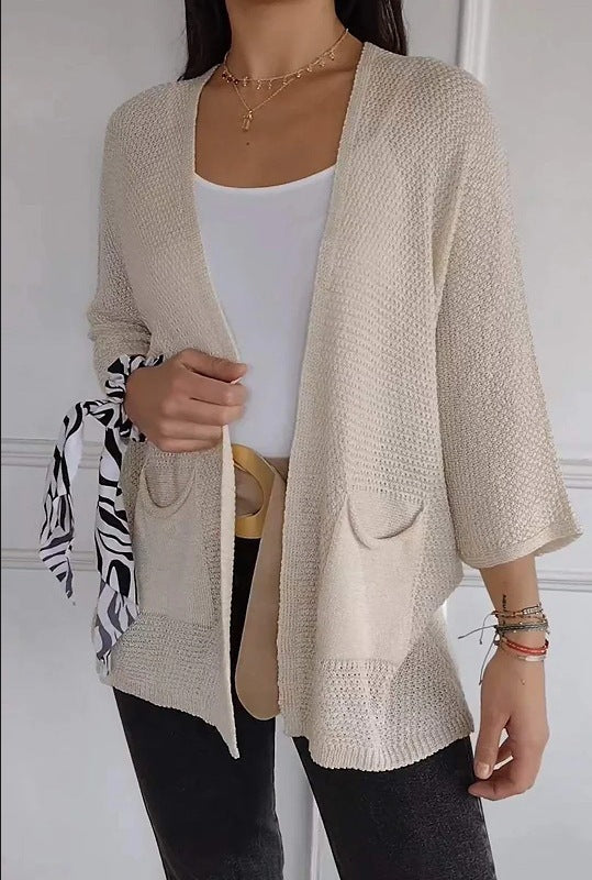 Street-Wave Women Open Front Casual Cardigan With Pockets, Effortless Chic Comfort For Everyday Wear